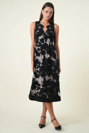 Adelyn Rae Sylvia Sleeveless Midi Dress black 