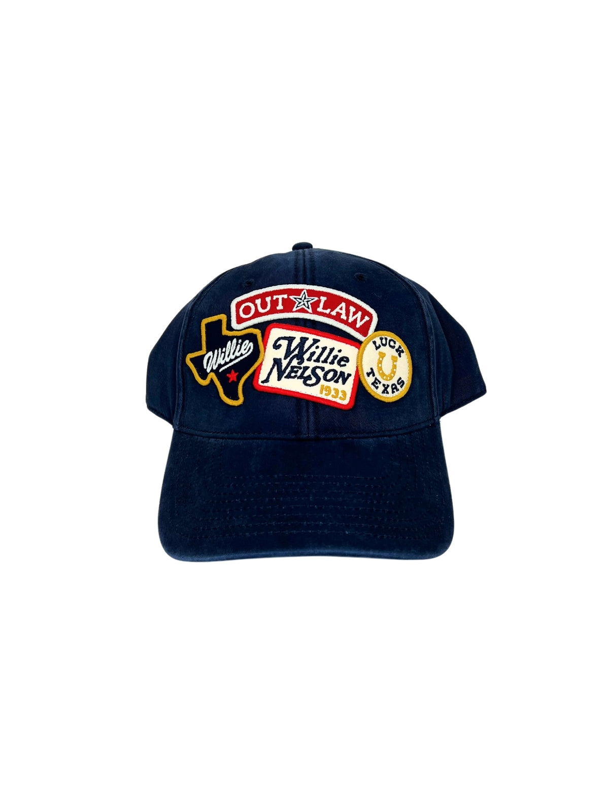 American Needle Iconic Distressed Hat Willie Nelson Outlaw Navy