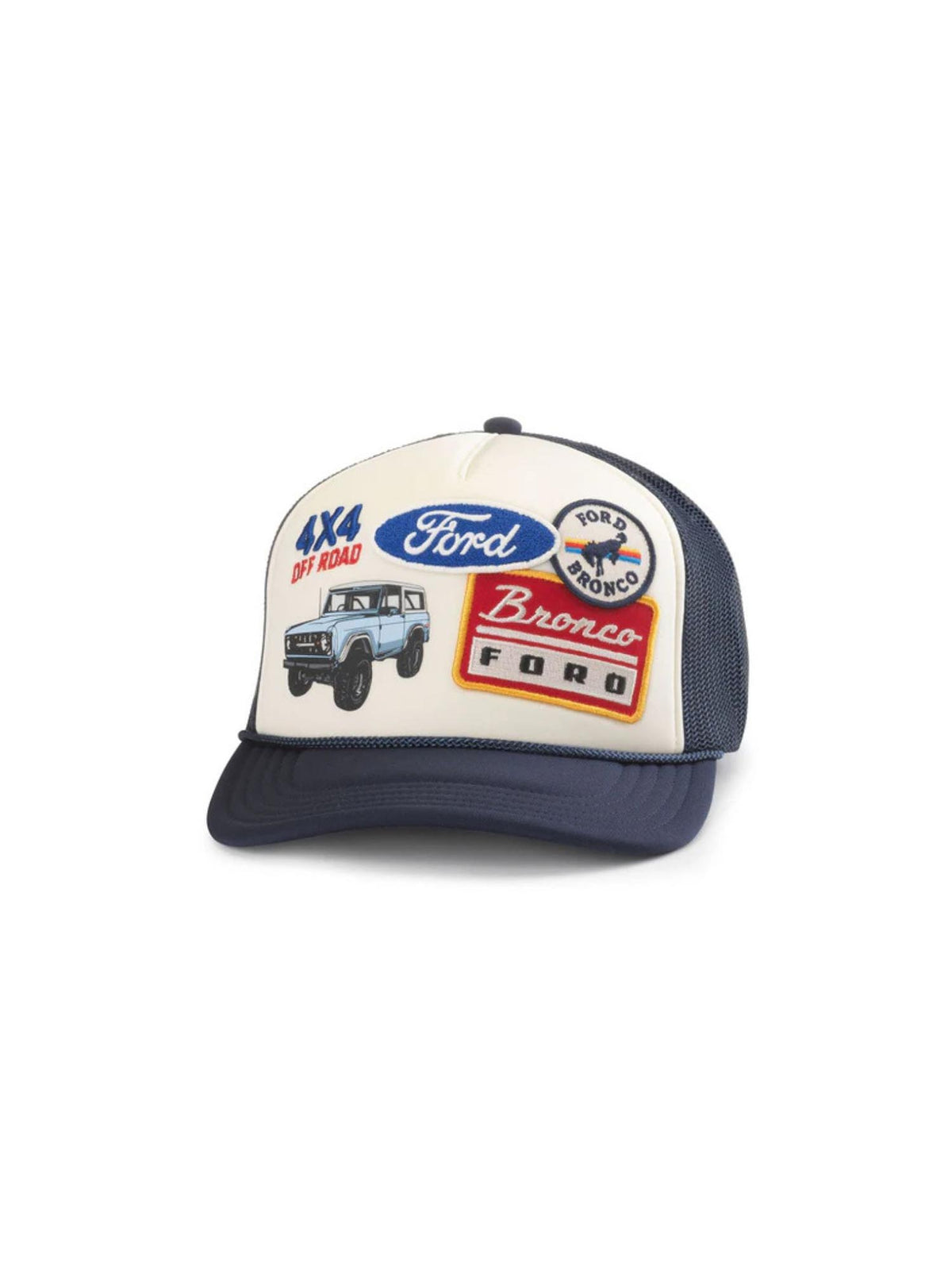 American Needle Roscoe Iconic Foamy Hat Ford Bronco Navy Ivory