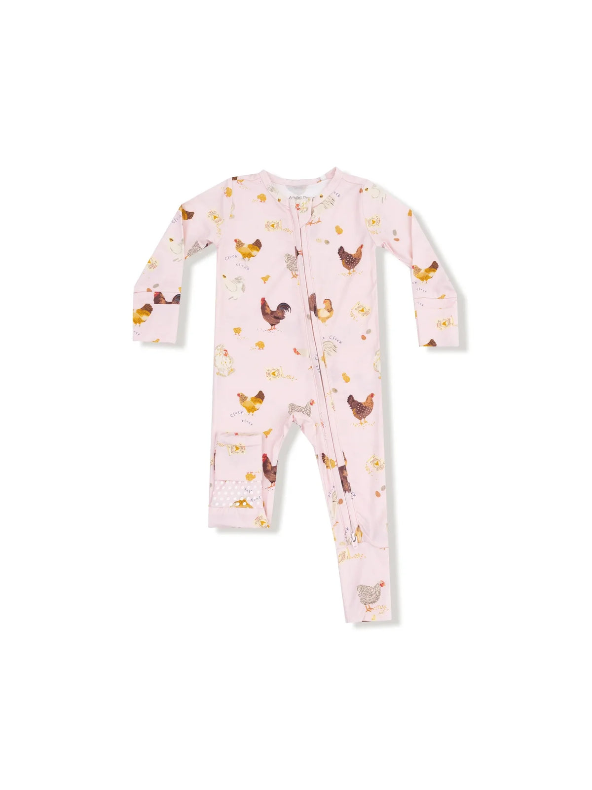 Angel Dear 2-Way Zipper Romper Collector Chickens Pink