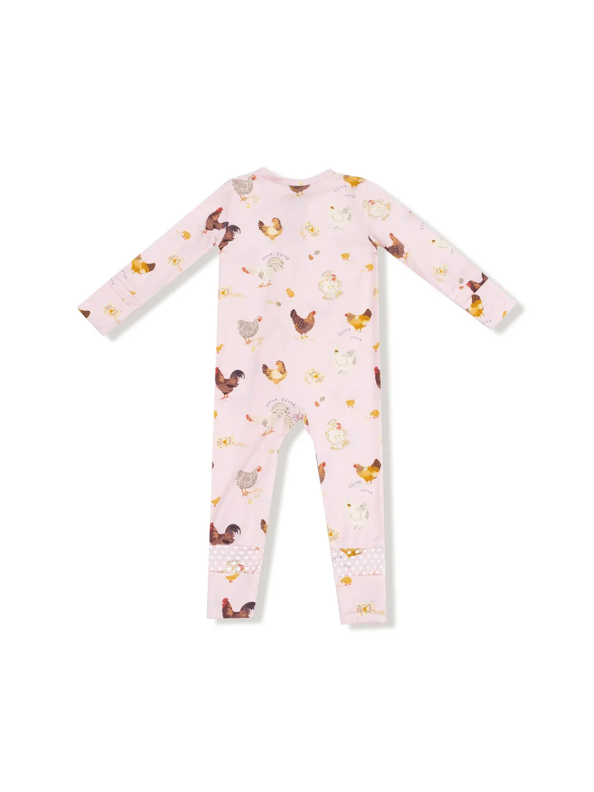 Angel Dear 2-Way Zipper Romper Collector Chickens Pink