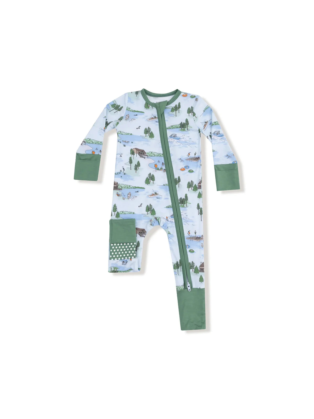 Angel Dear 2-Way Zipper Romper Lake Life