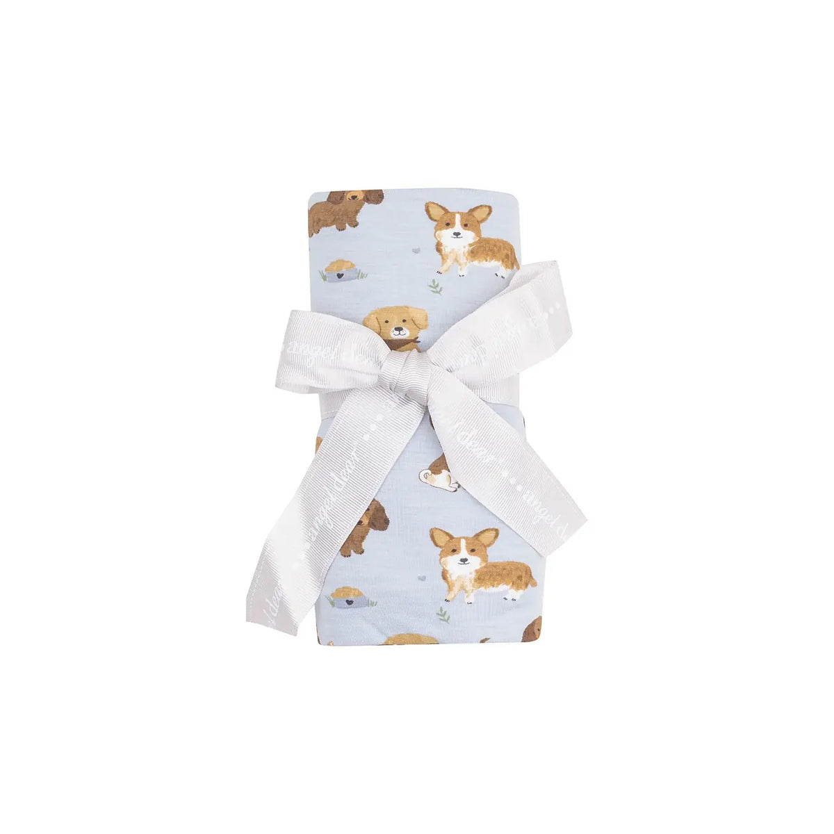 Angel Dear Bamboo Swaddle Blanket Best Friend Dogs Blue