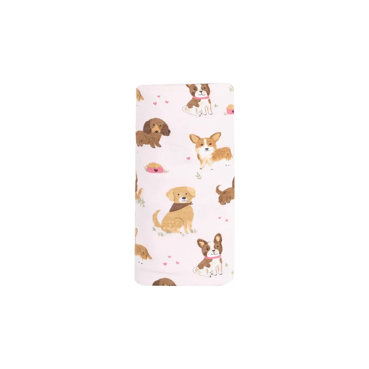 Angel Dear Bamboo Swaddle Blanket Best Friend Dogs Pink