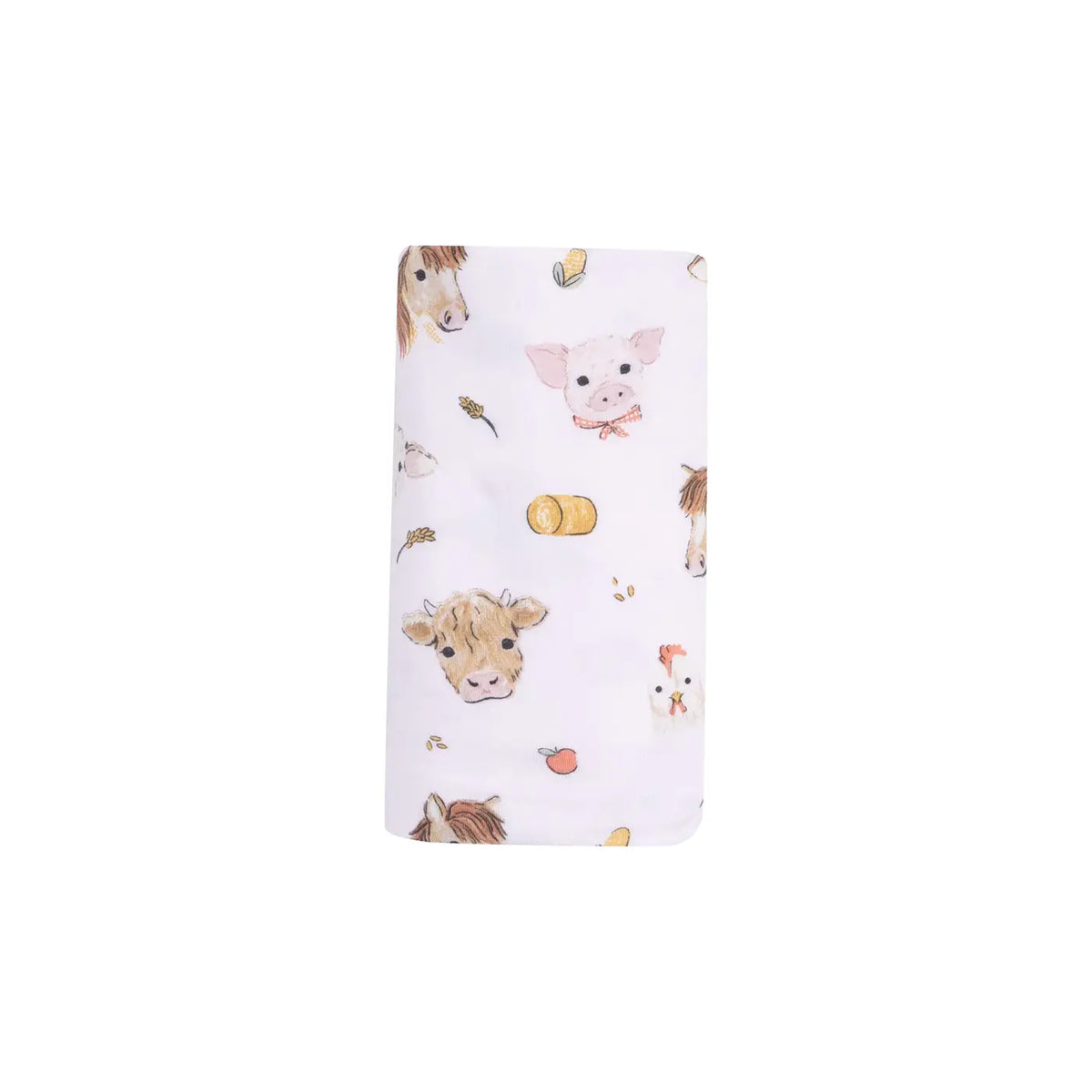 Angel Dear Bamboo Swaddle Blanket Vintage Animal Faces Pink