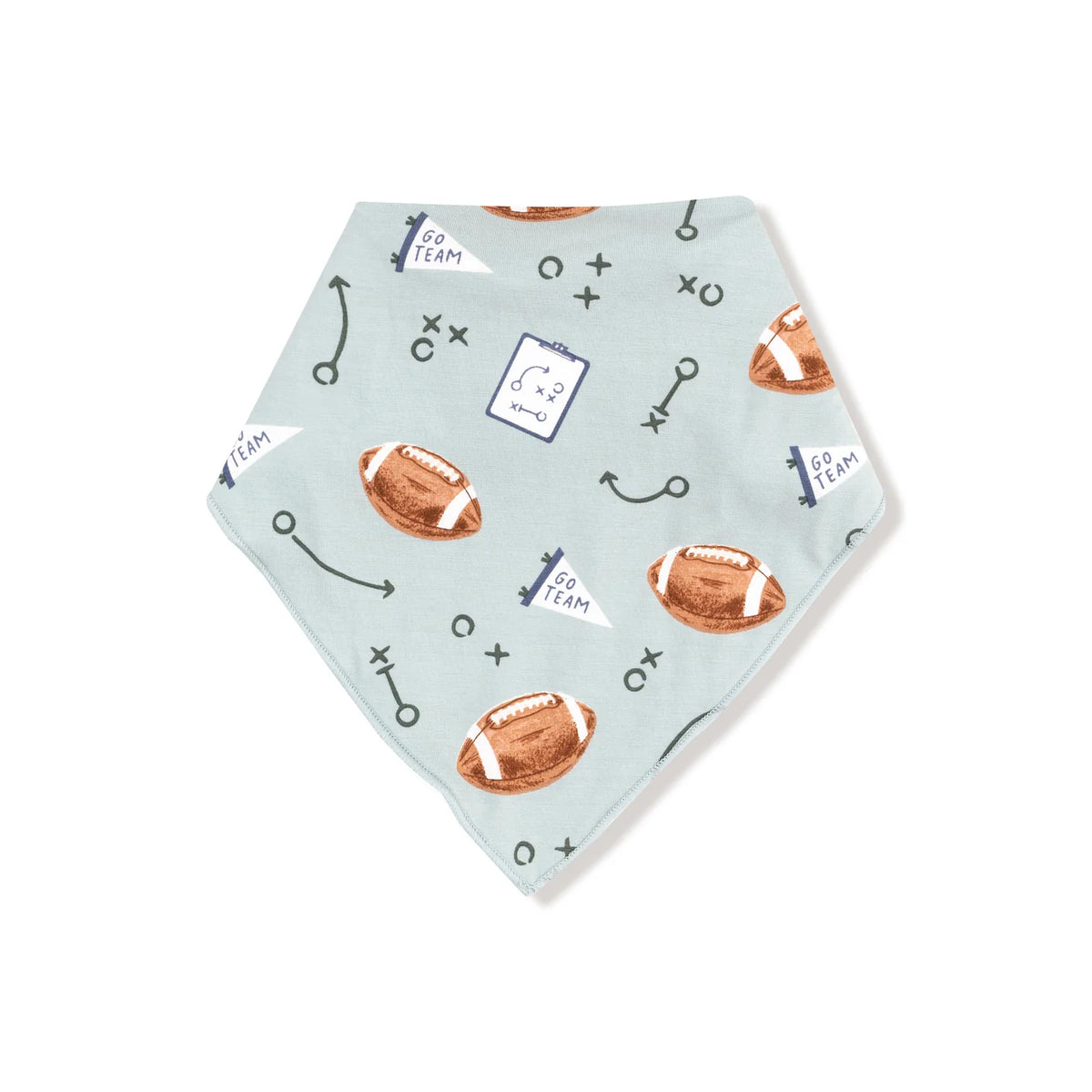 Angel Dear Bamboo Bandana Bib Touchdown Time Grey Mist
