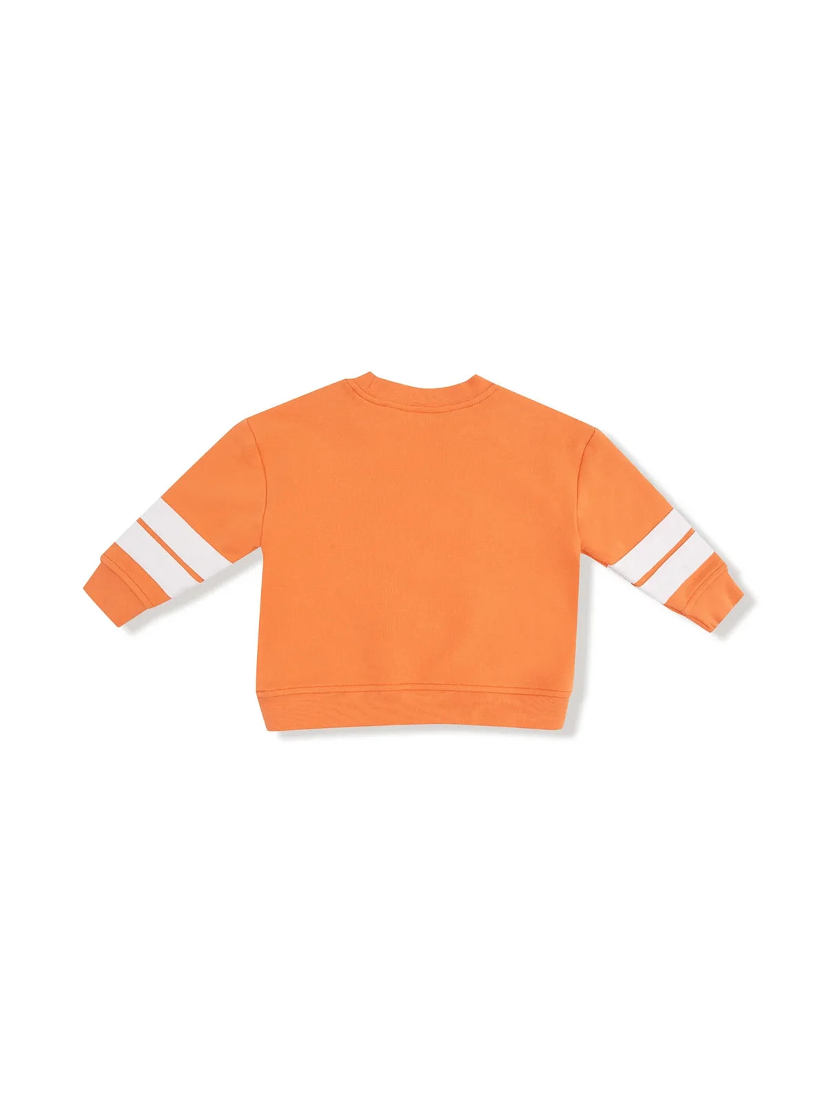 Angel Dear Baby & Toddler Orange Cozy Drop Sleeve Varsity Stripes Sweatshirt