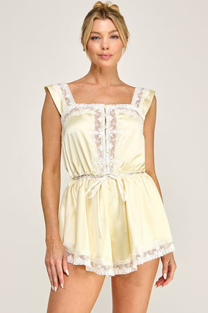 Summer Glow Satin Romper
