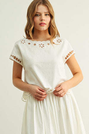 Meadow Bloom Boat Neck Top