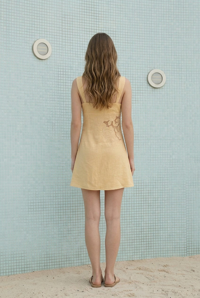 buttercup embroidered mini dress Buttercup Embroidered Mini Dress - Black - XXL