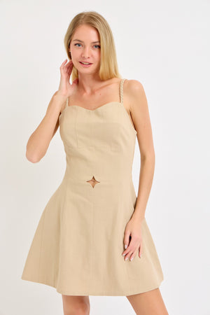 Sunlit Escape Braided Mini Dress