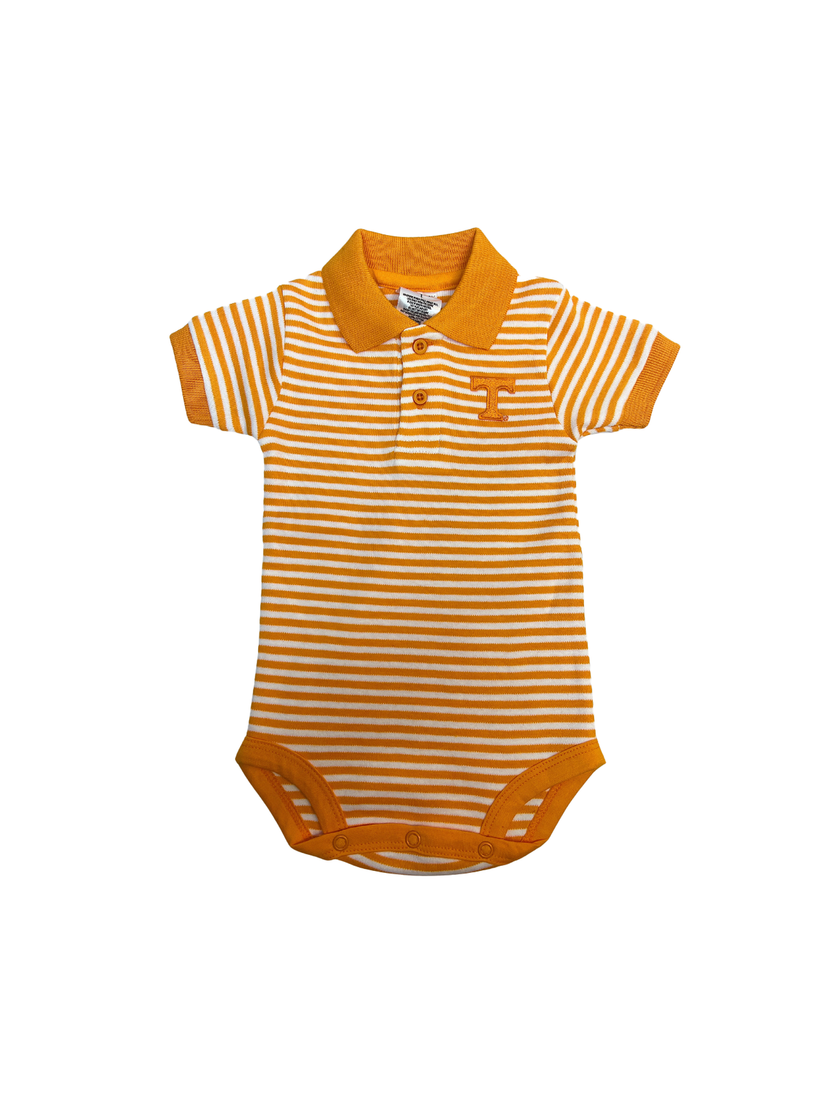 university of tennessee baby striped polo bodysuit for game day