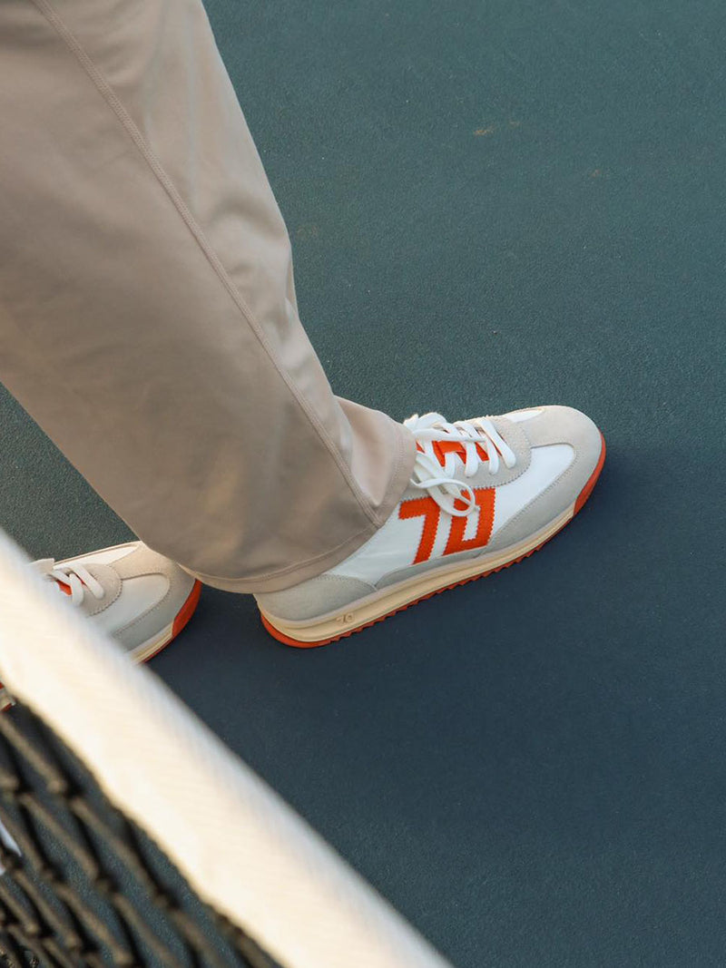 BACK 70 Barkley Jogger Sneakers in White Orange Tennessee Gameday Sneakers