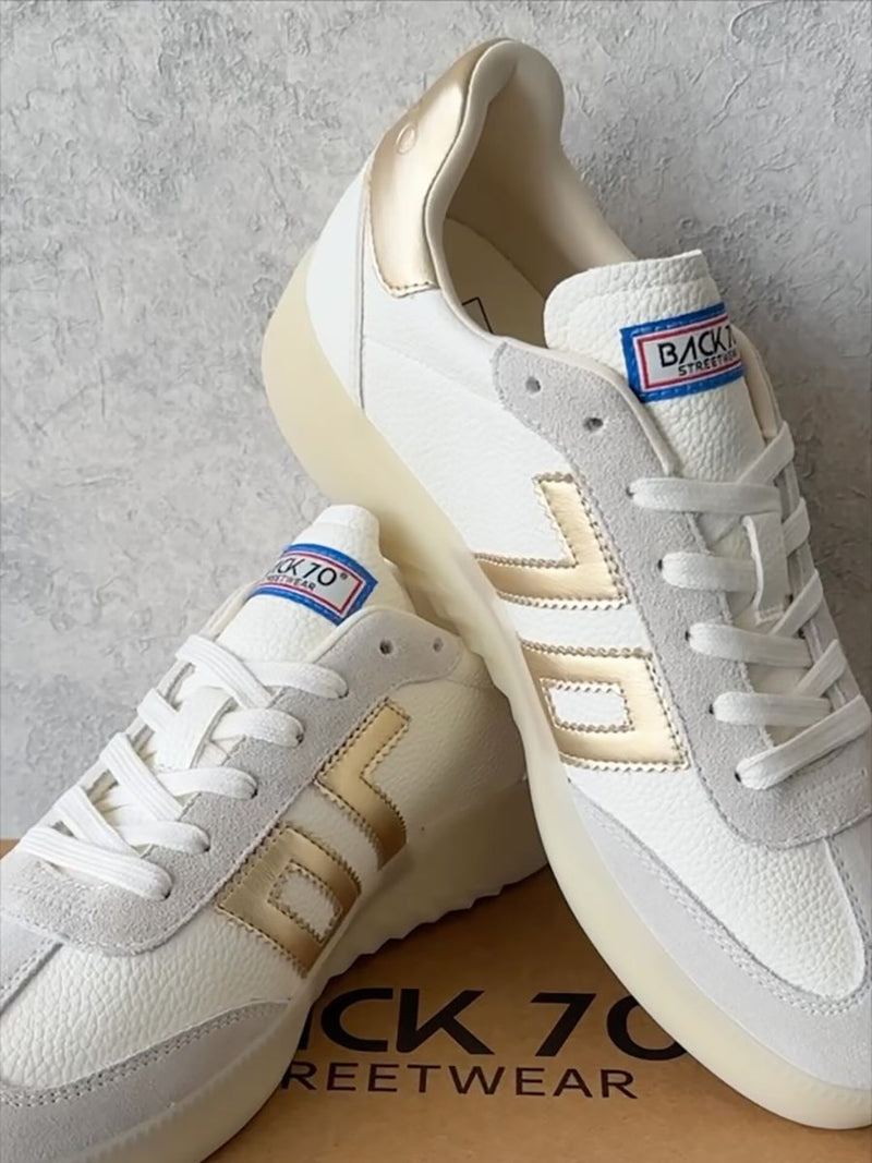 BACK 70 Boston 2502 Metallic Platform Sneaker Metallic Gold