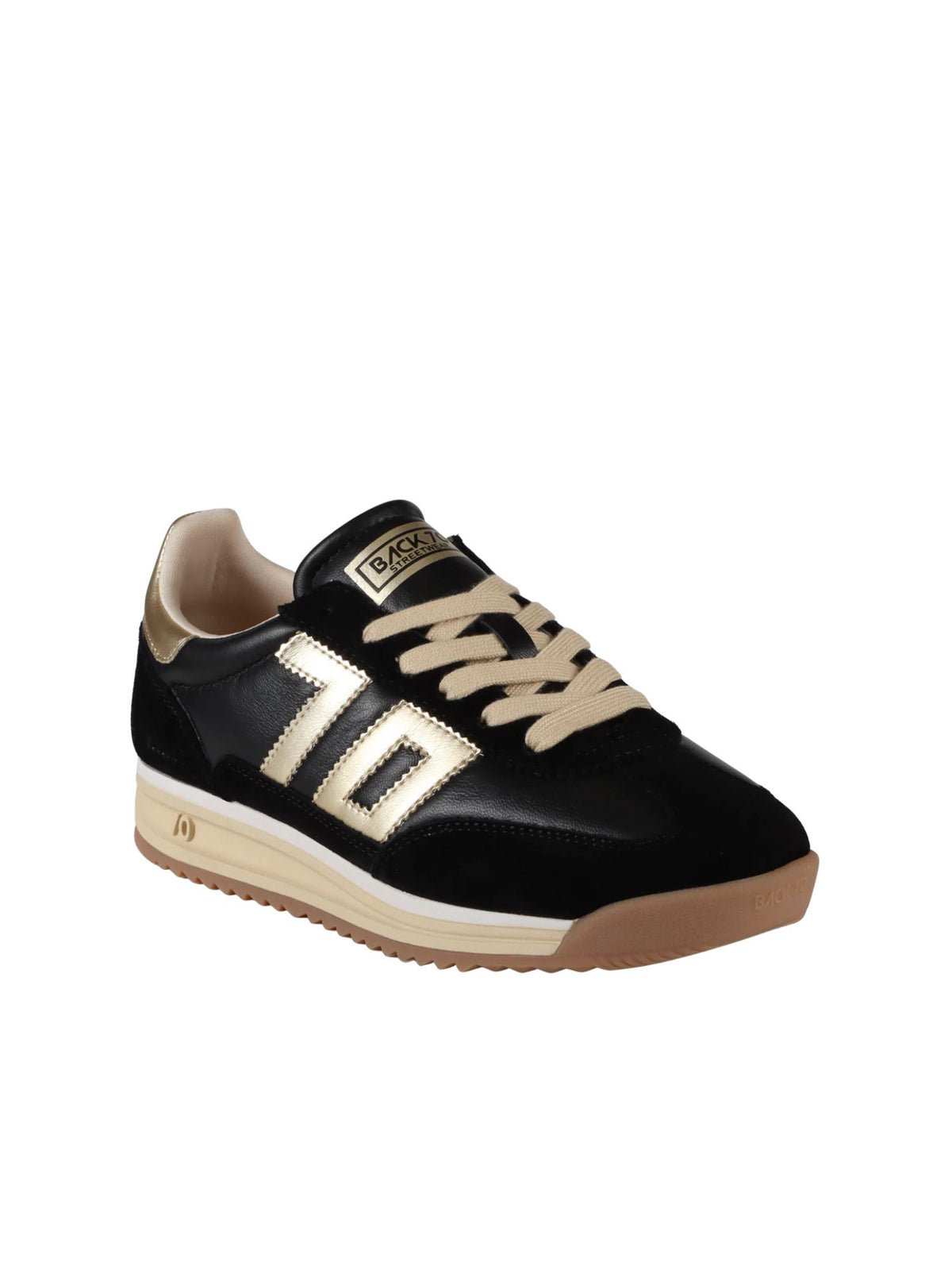 BACK 70 Jogger N Platform Sneakers in black gold 