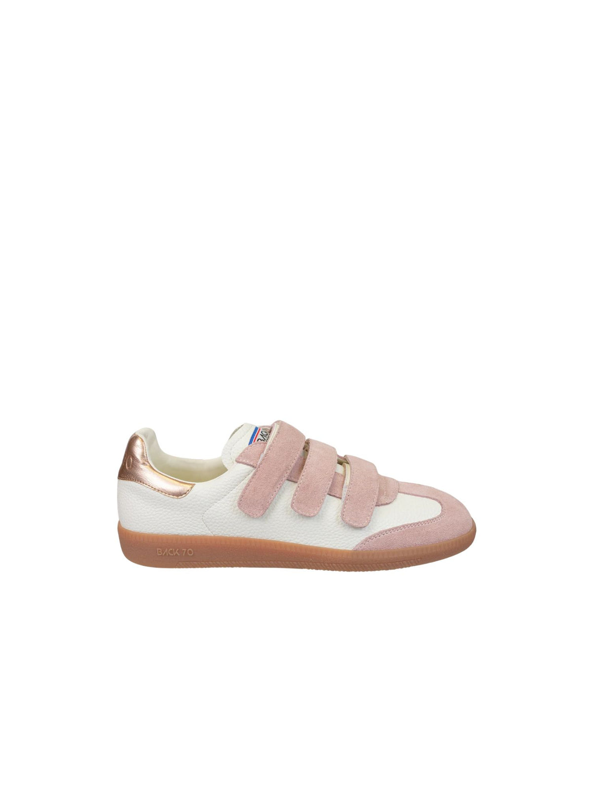 BACK 70 Mias Velcro Retro Sneakers in white pink