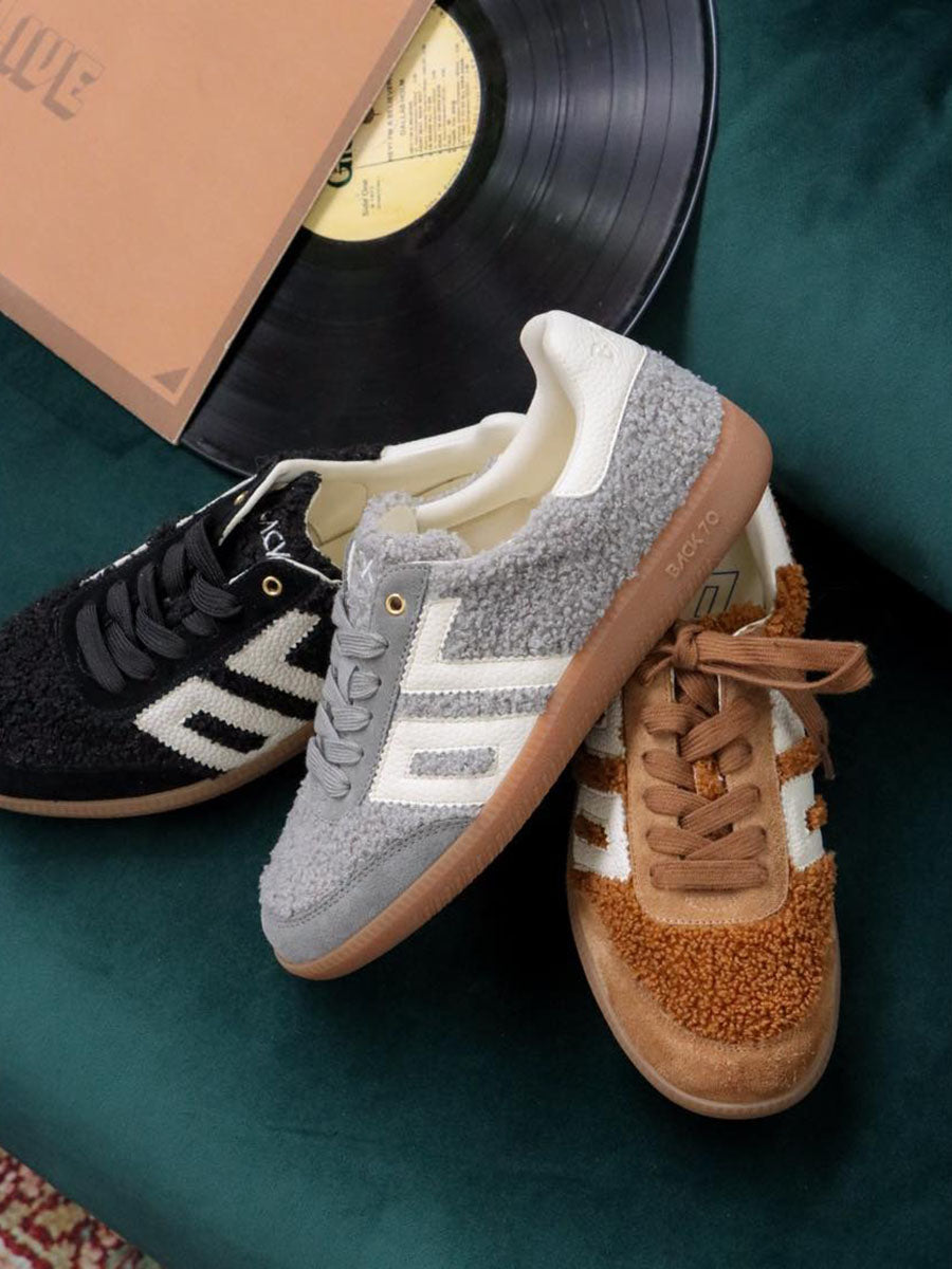 BACK 70 Teddy Sneakers Black White Tobacco White Grey White