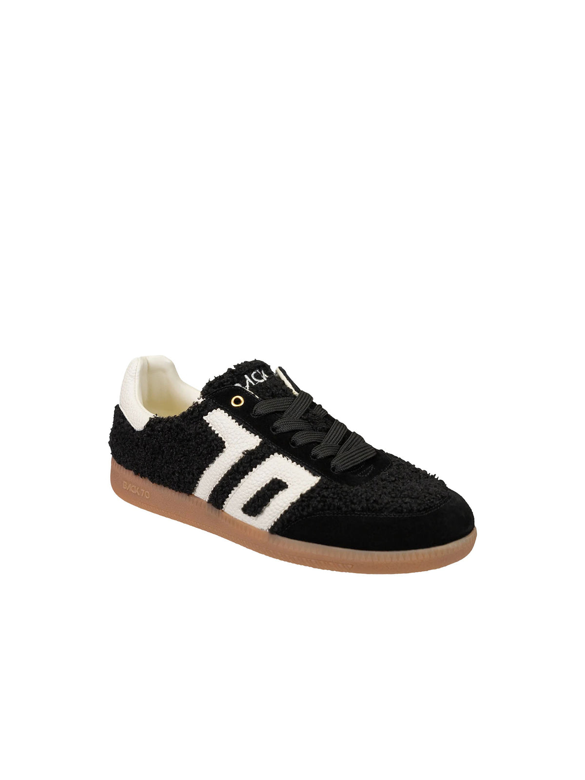 BACK 70 Black and White Teddy Sneakers 