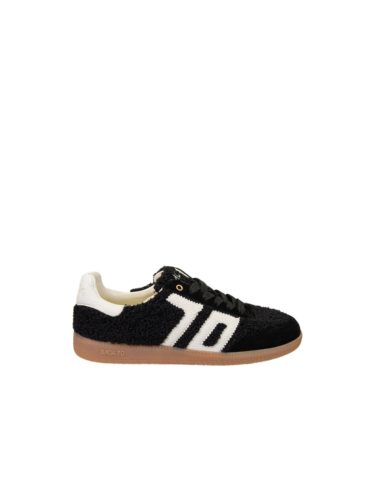 BACK 70 Black and White Teddy Sneakers 