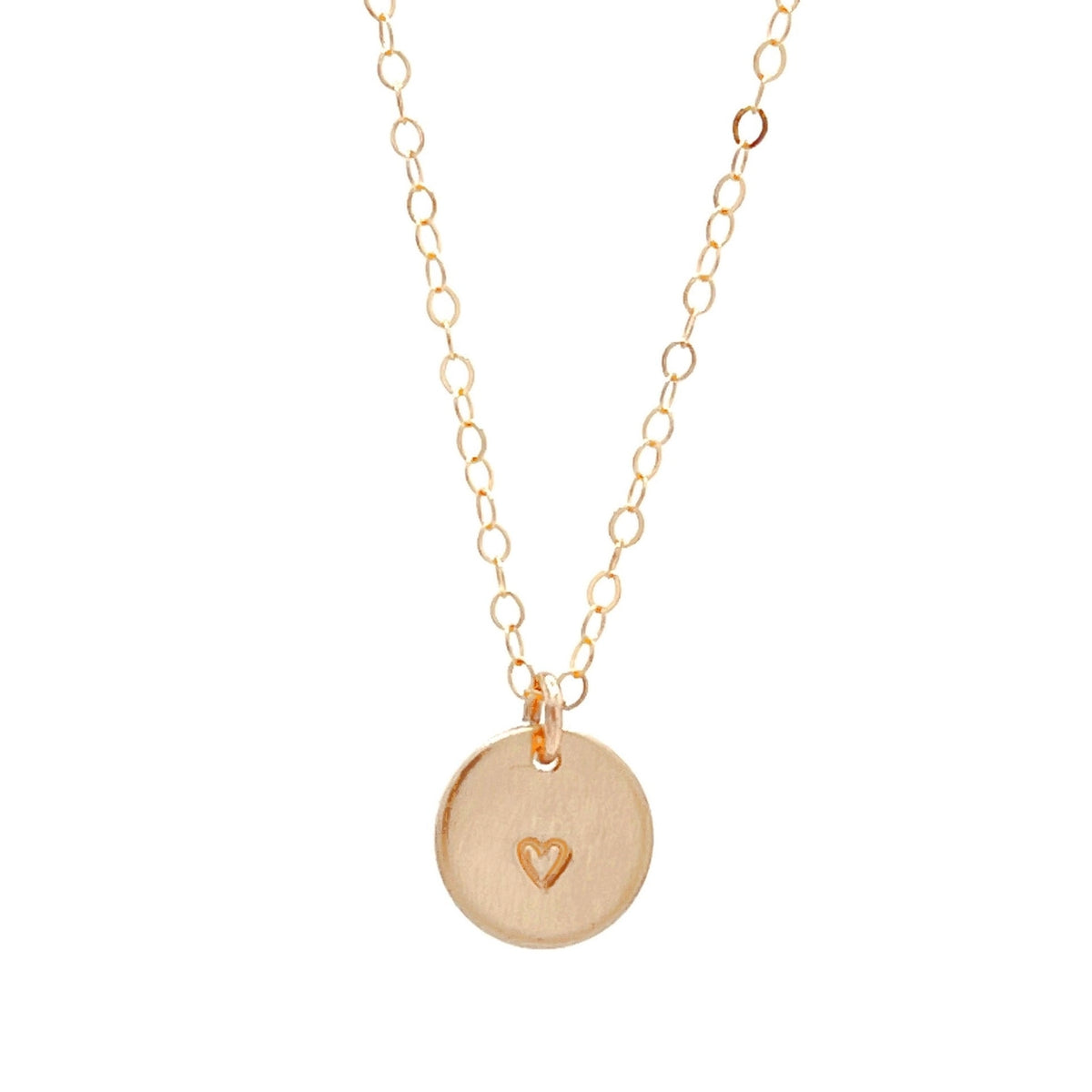 Barberry & Lace 14K Gold-Filled Heart Disc Necklace Valentine's Day Gift