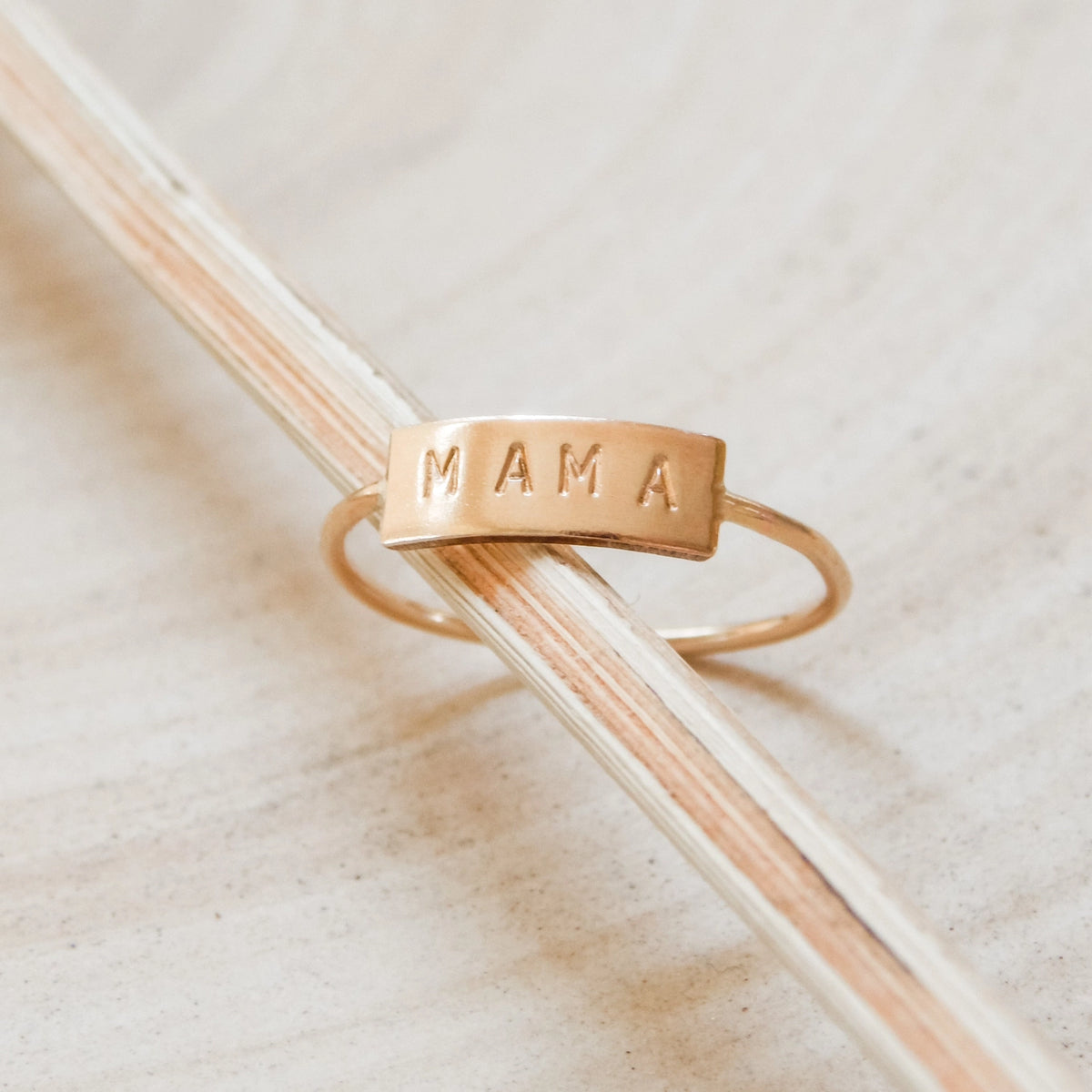 Barberry & Lace 14K Gold-Filled Mama Bar Ring