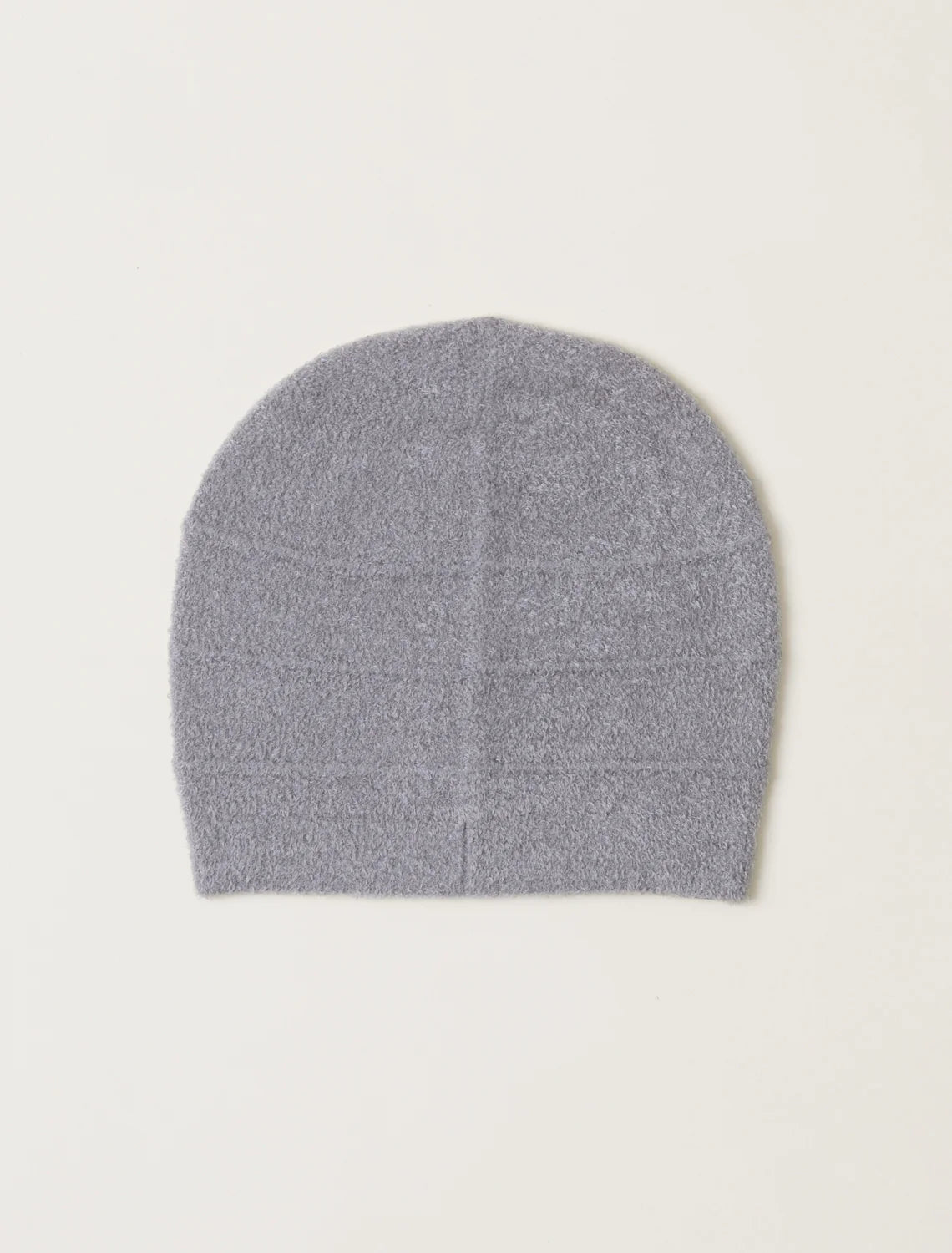 barefoot dreams cozychic lite pinched stripe beanie in pewter