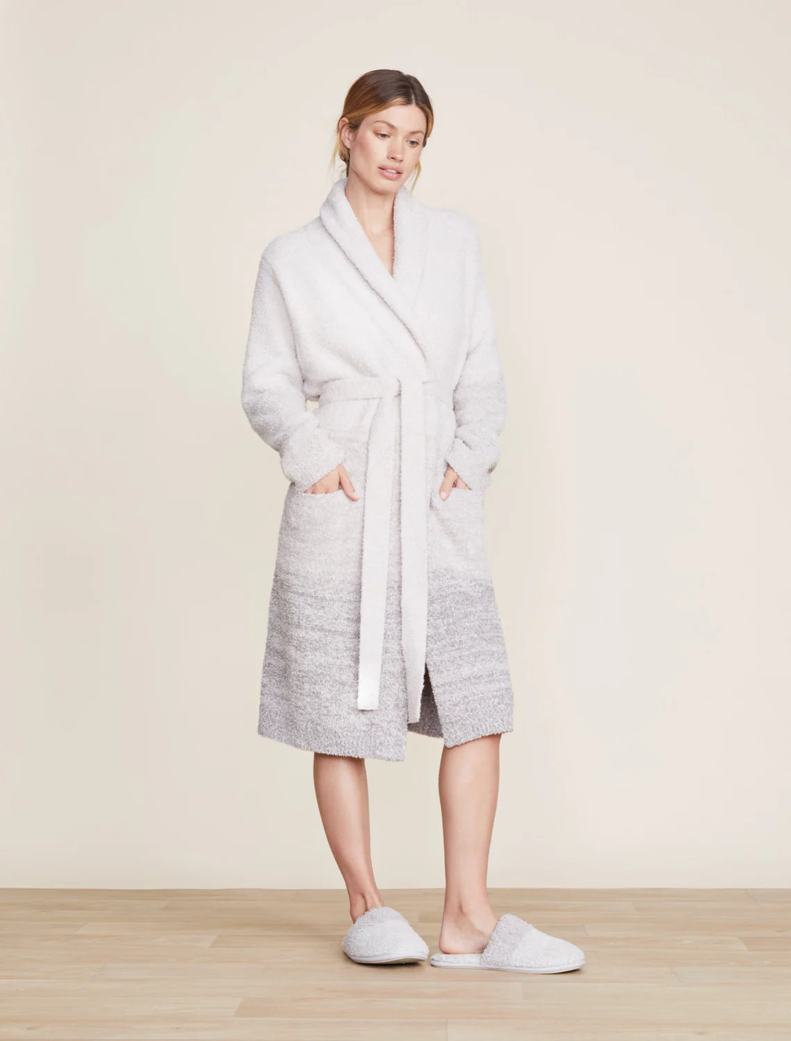 Barefoot Dreams CozyChic® Heathered Ombré Robe - Almond Multi