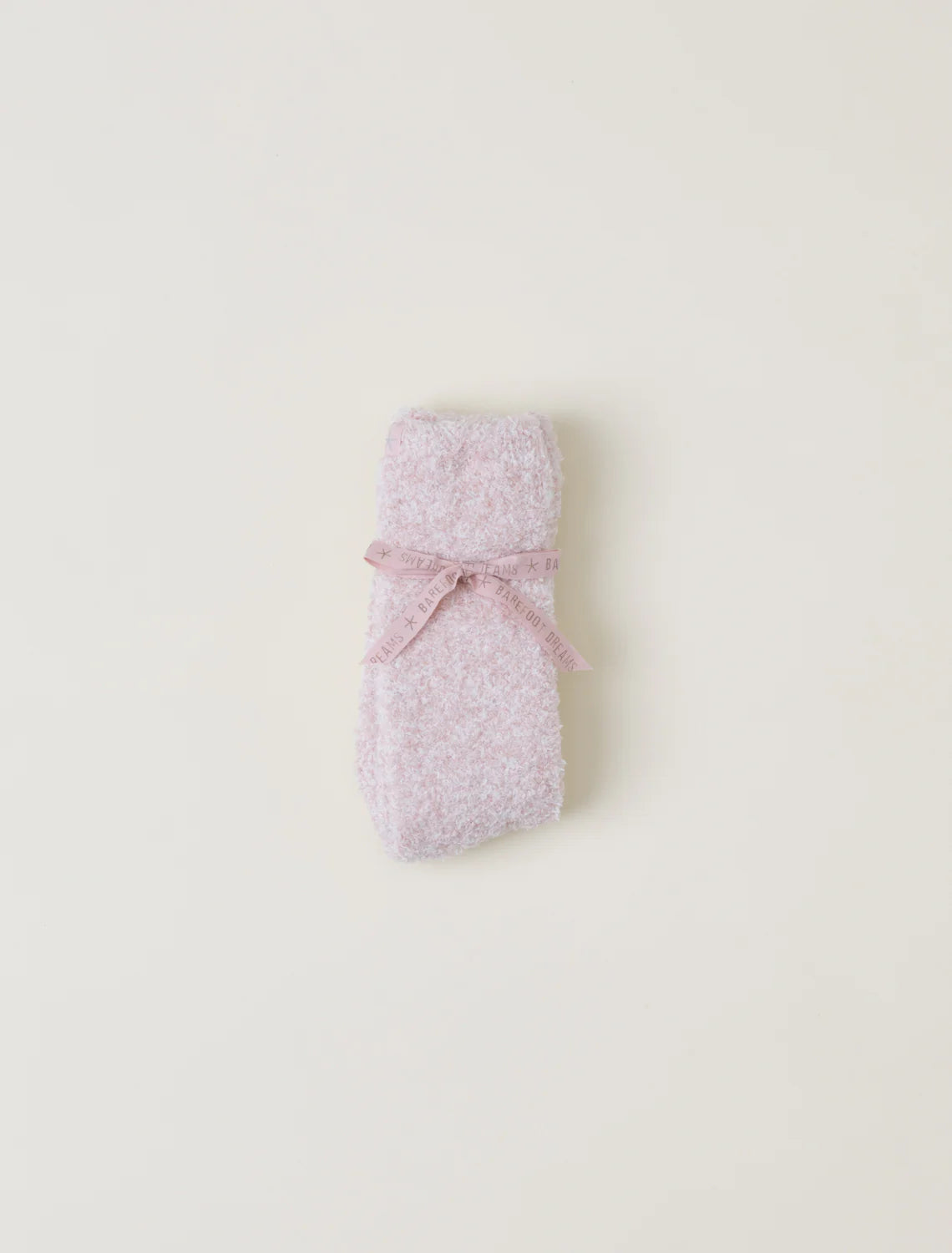 Barefoot Dreams CozyChic Heather Socks in Dusty Rose White