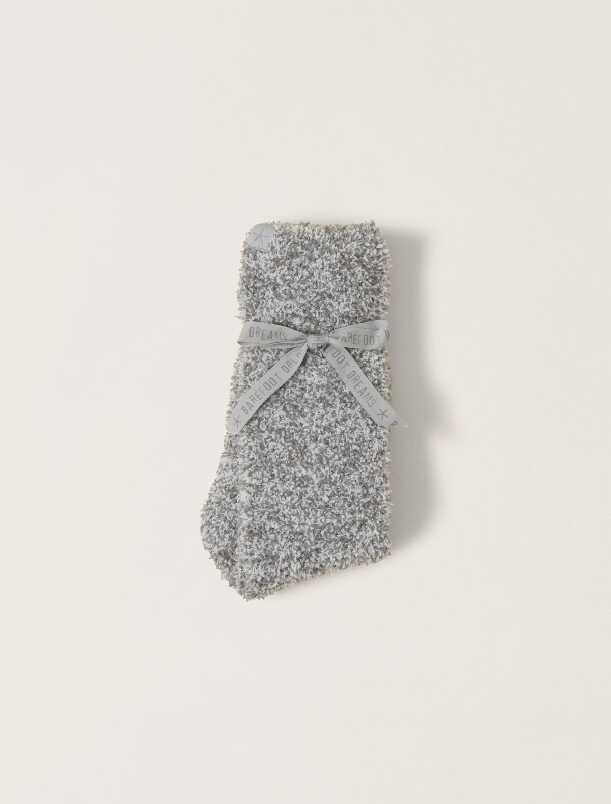 Barefoot Dreams CozyChic Heather Socks in Moonbeam White