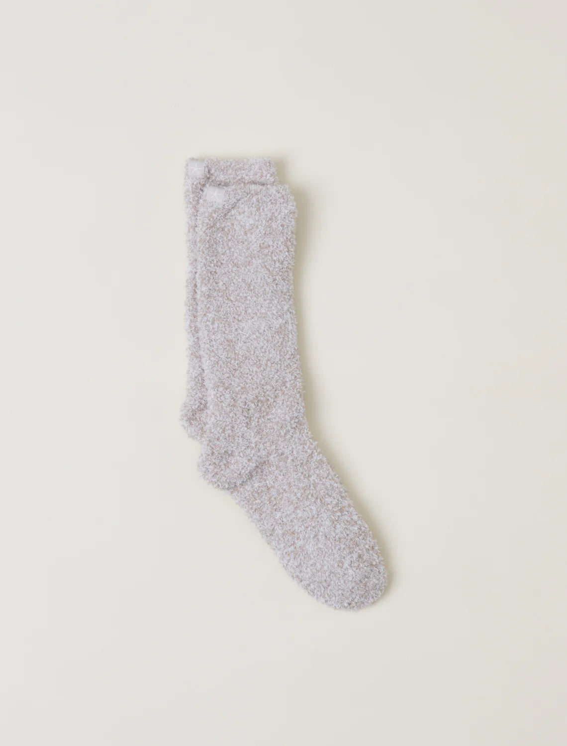 Barefoot Dreams CozyChic Heather Socks in Stone White