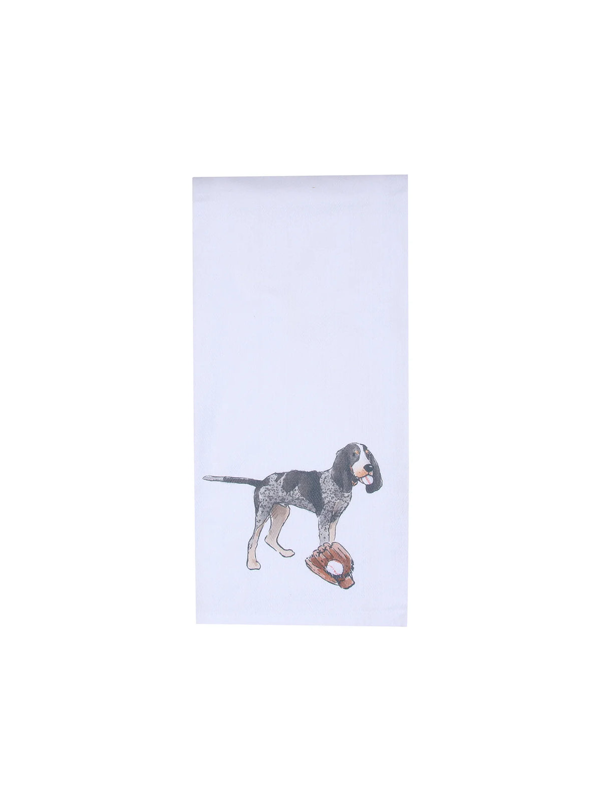 Barrel Down South Bluetick Coonhound Baseball Tennessee Tea Towel