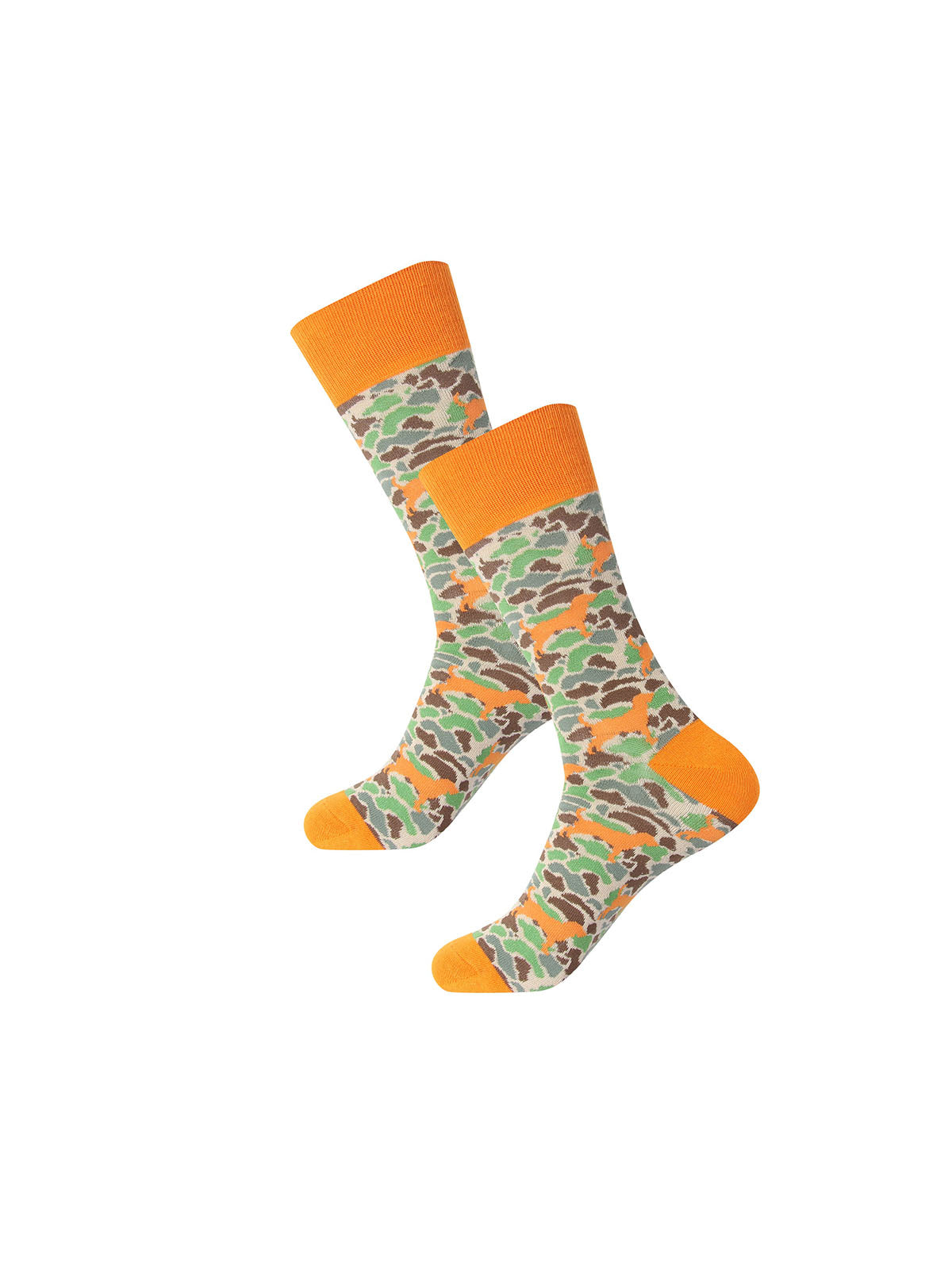 Barrel Down South Bluetick Coonhound Mossrock Camo & Orange Socks