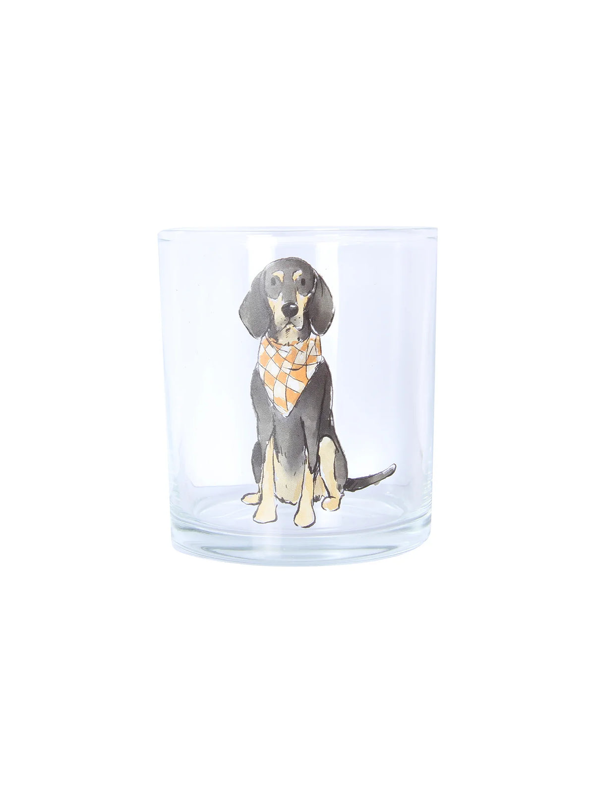 Barrel Down South Bluetick Coonhound Sitting Rocks Whiskey Glass