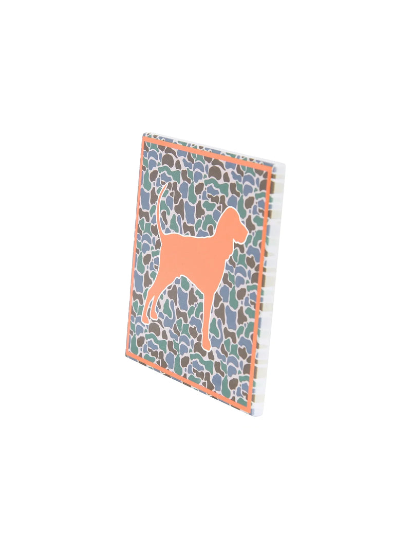 Barrel Down South Camo Bluetick Coonhound Ceramic Coaster Tennessee