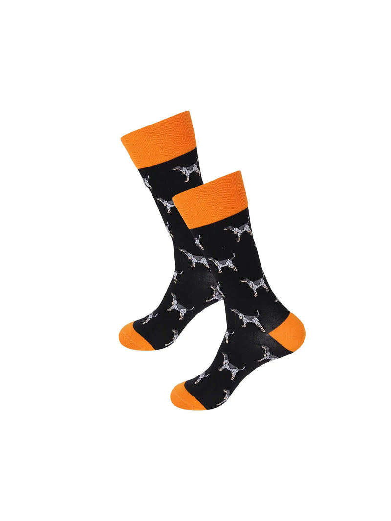Barrel Down South Tennessee Smokey Dog Black & Orange Crew Socks TN Vols Game Day
