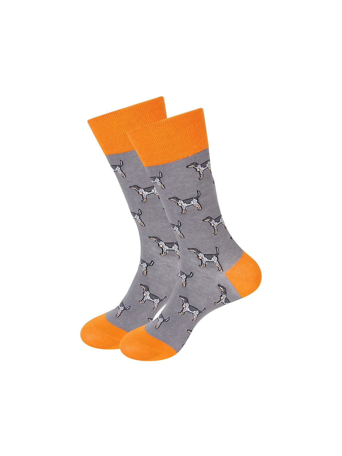Barrel Down South Tennessee Smokey Dog Grey & Orange Crew Socks TN Vols Game Day