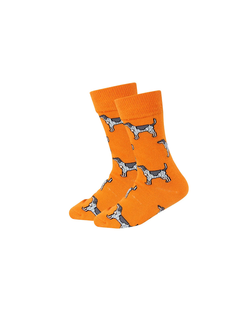 Barrel Down South Kids Tennessee Smokey Dog Coonhound Orange Crew Socks