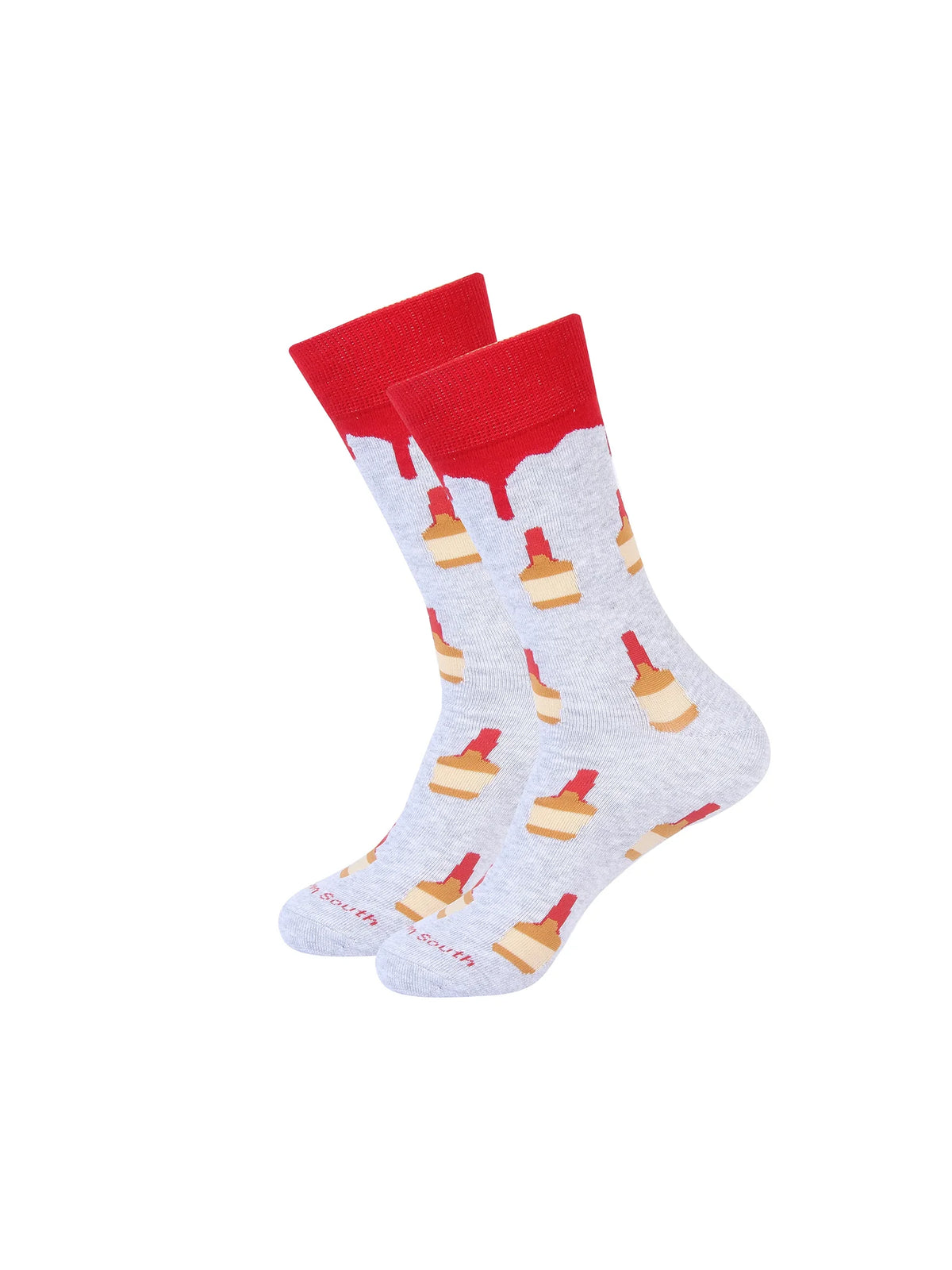 Barrel Down South Red Bourbon Bottle Crew Socks