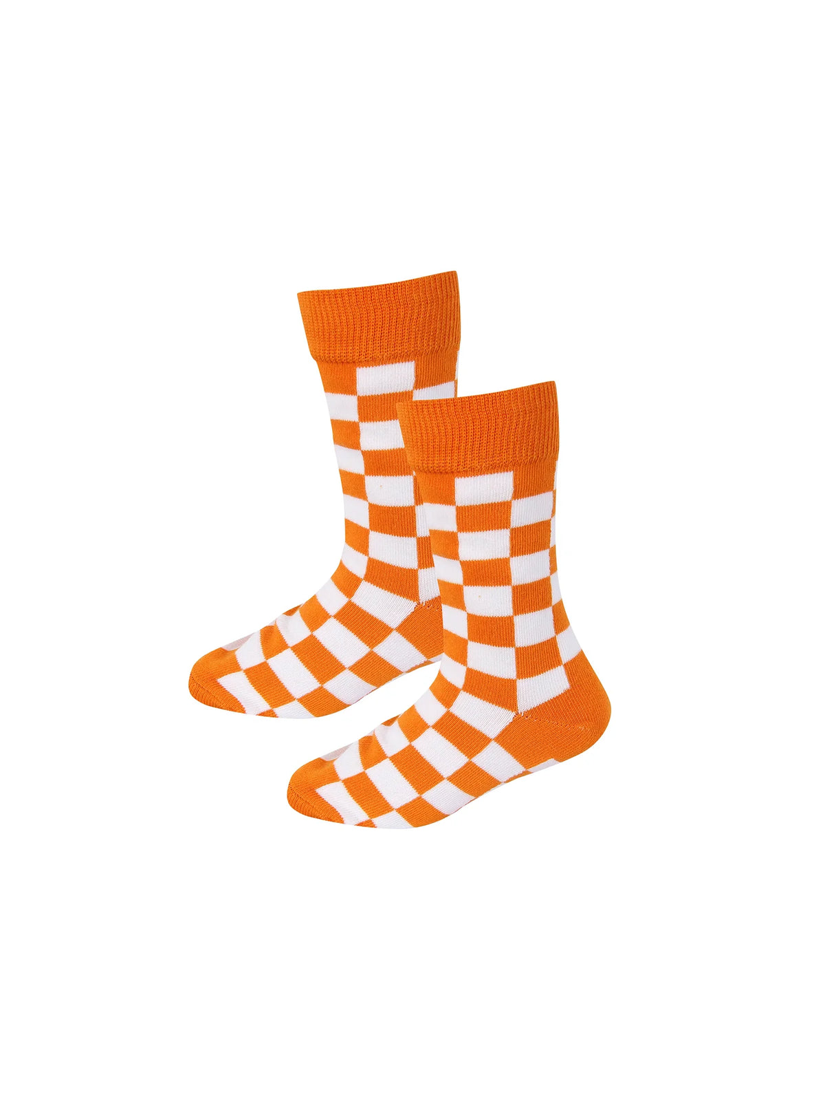 Barrel Down South Kids Tennessee Checkered Orange & White Crew Socks