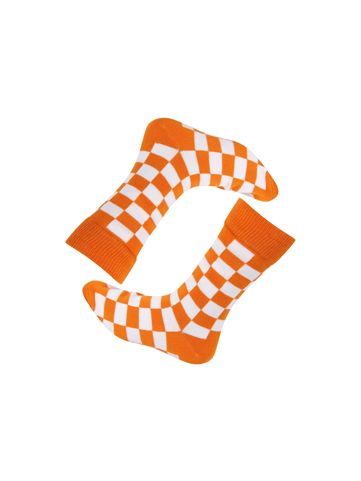 Barrel Down South Kids Tennessee Checkered Orange & White Crew Socks