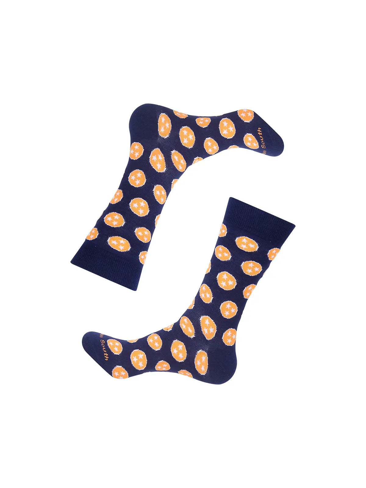 Barrel Down South Tennessee Tri-Star Navy and Orange Crew Socks for Tennessee Vols Game Day