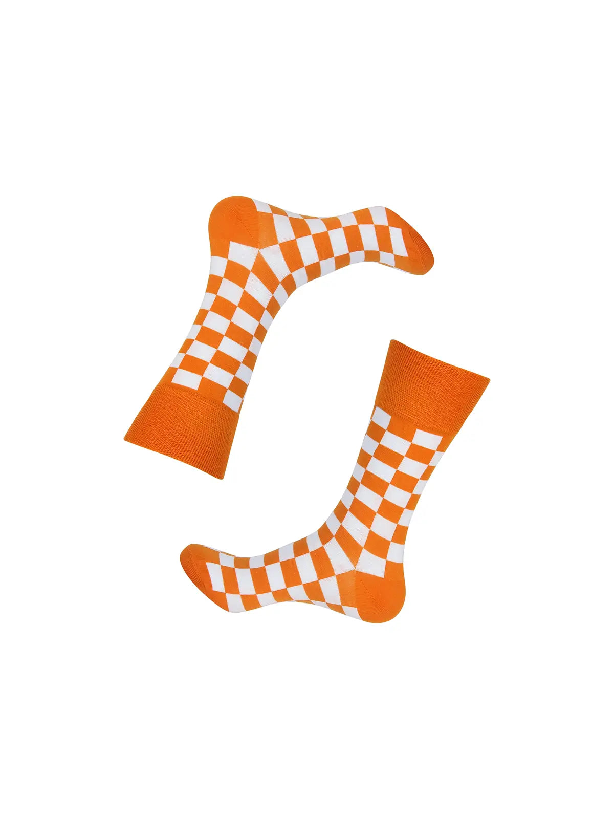 Barrel Down South Tennessee Orange and White Checkered Crew Socks for Tennessee Vols Game Day