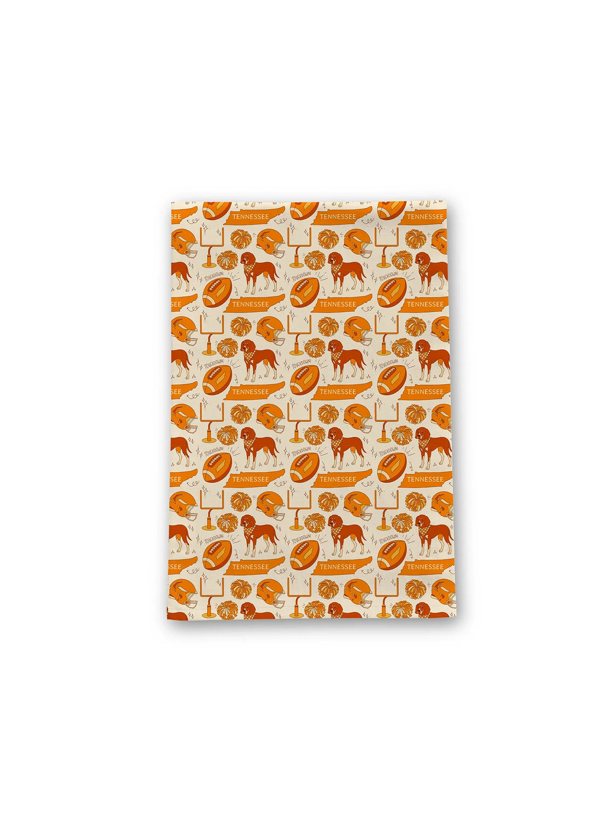 Barrel Down South Tennessee Vols Football Icons Pattern Tea Towel