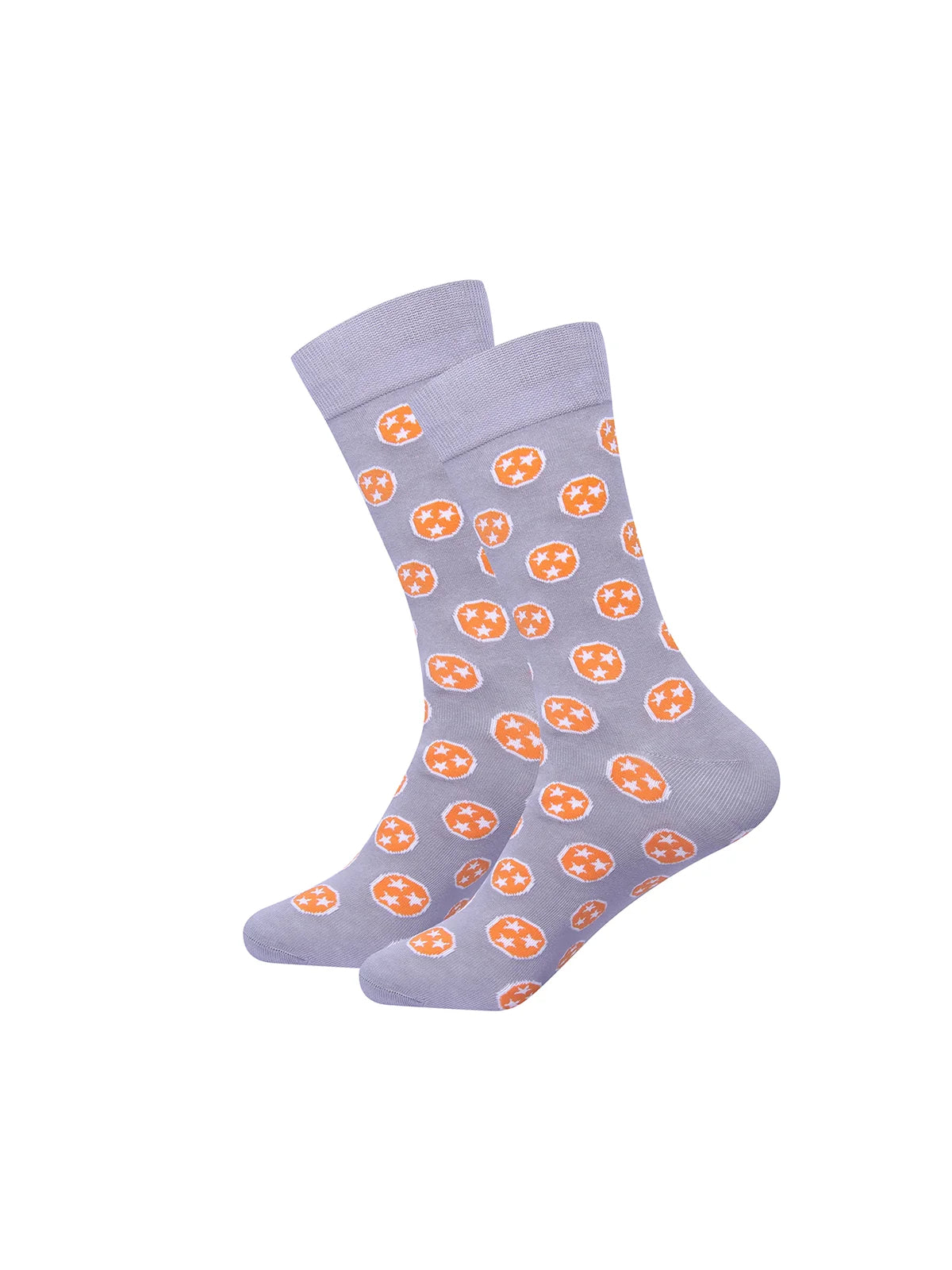 Barrel Down South Tennessee Tri-Star Dark Grey & Orange Socks