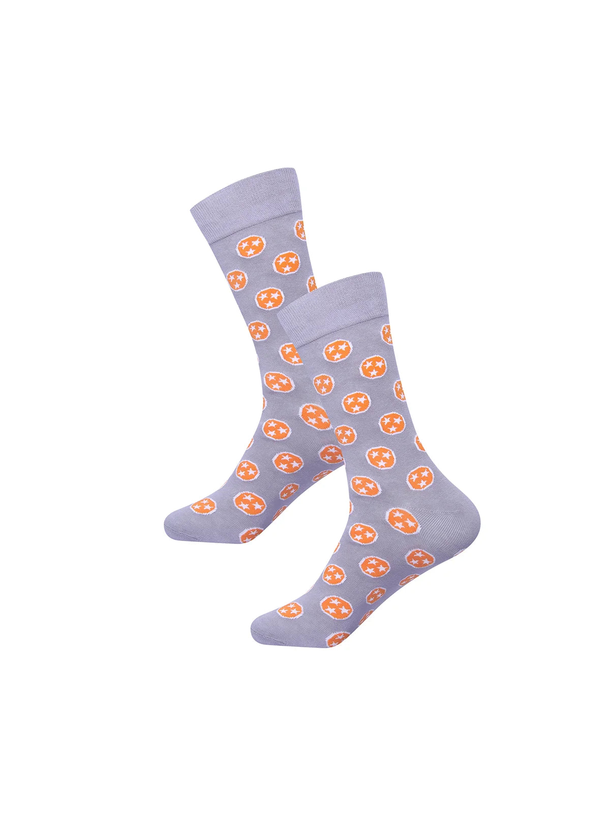 Barrel Down South Tennessee Tri-Star Dark Grey & Orange Socks
