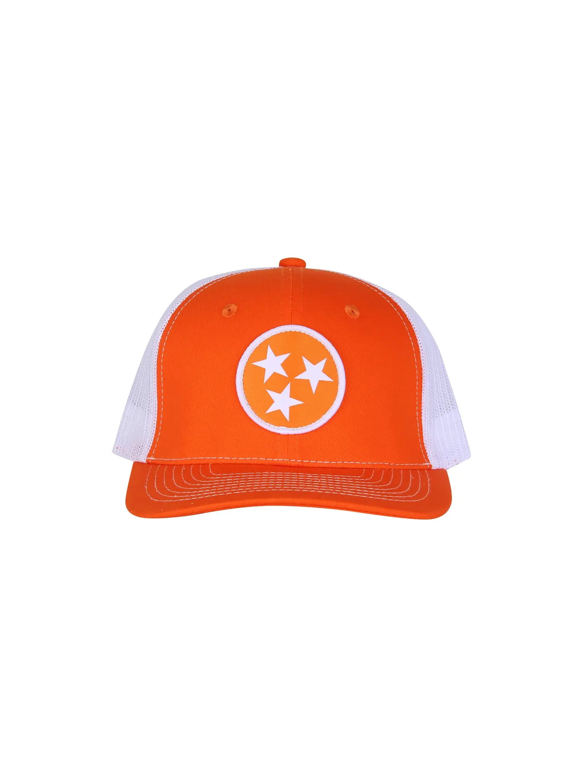Barrel Down South Tennesee Tri Star Patch Hat Orange & White Tennesse Vols Game Day