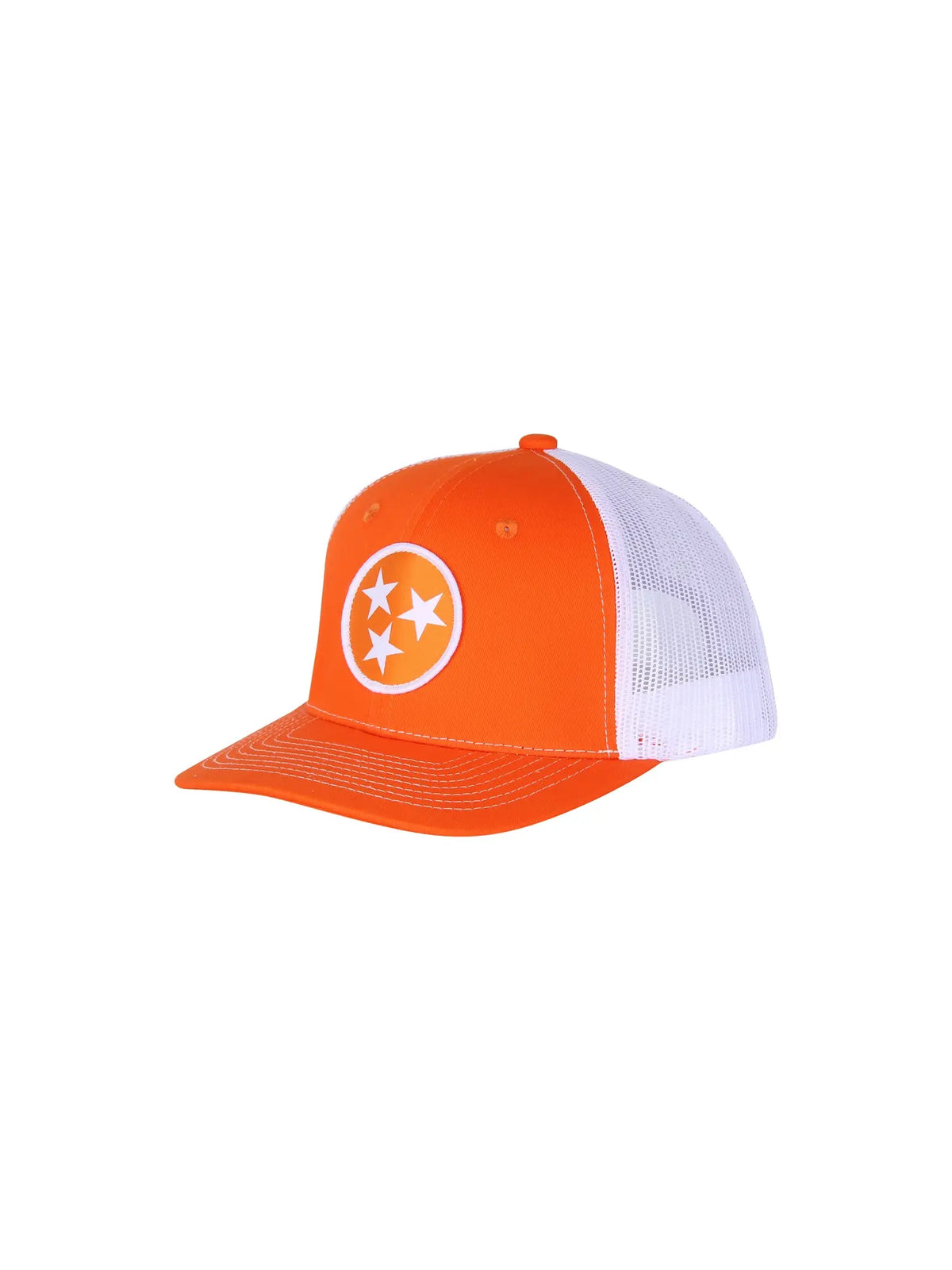 Barrel Down South Tennesee Tri Star Patch Hat Orange & White Tennesse Vols Game Day