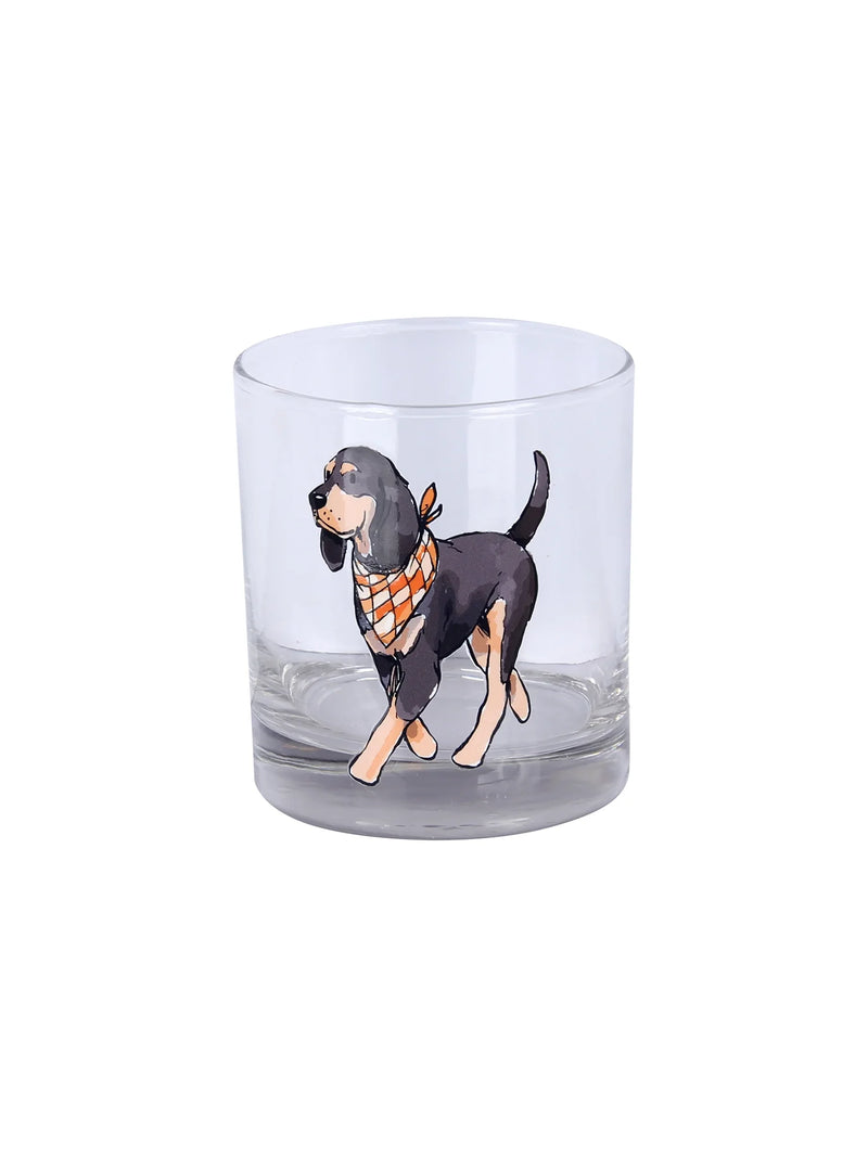 Barrel Down South Walking Coonhound Rocks Glass Tennessee Volunteers