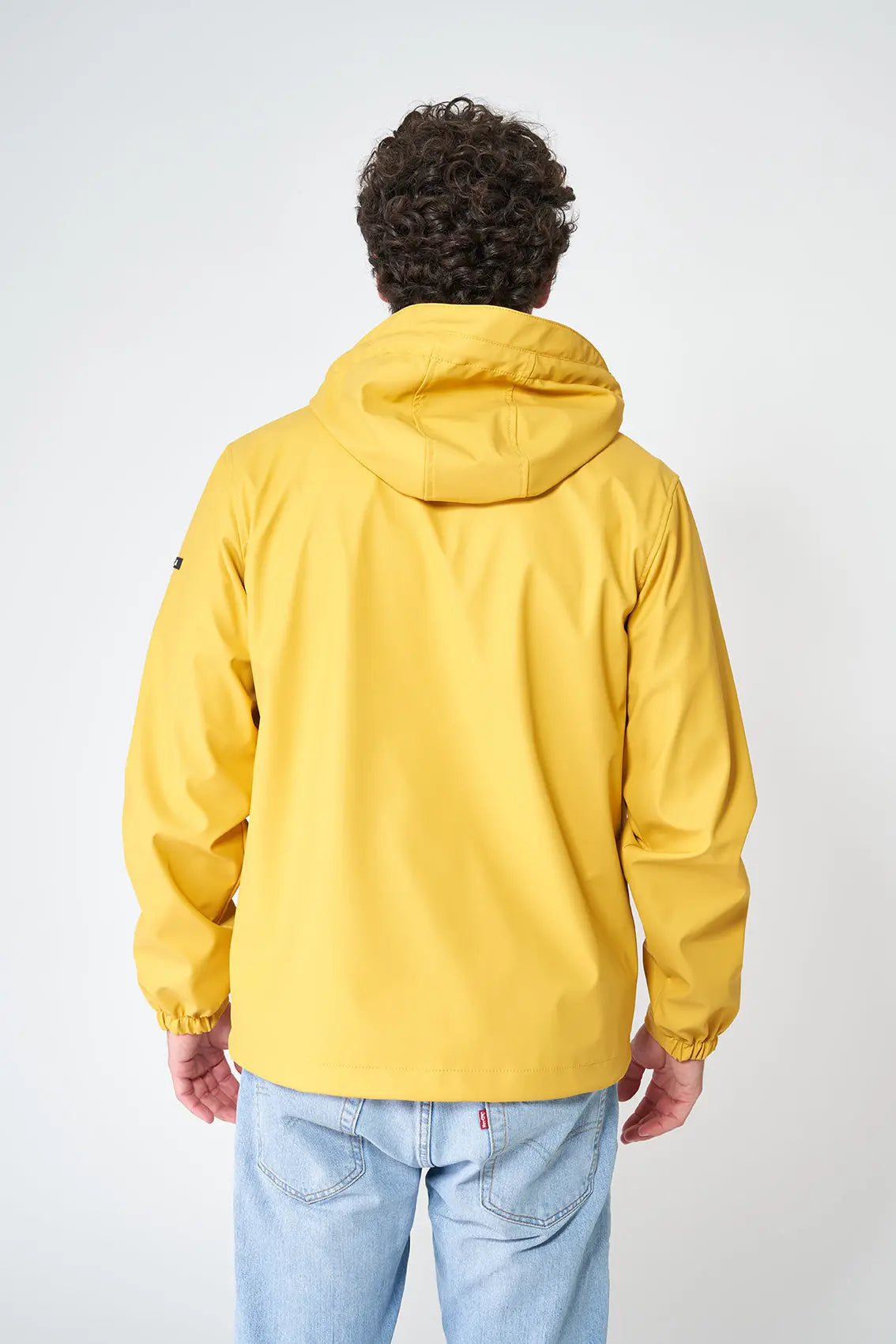 Batela Men's Raincoat with Striped Lining AM Yellow