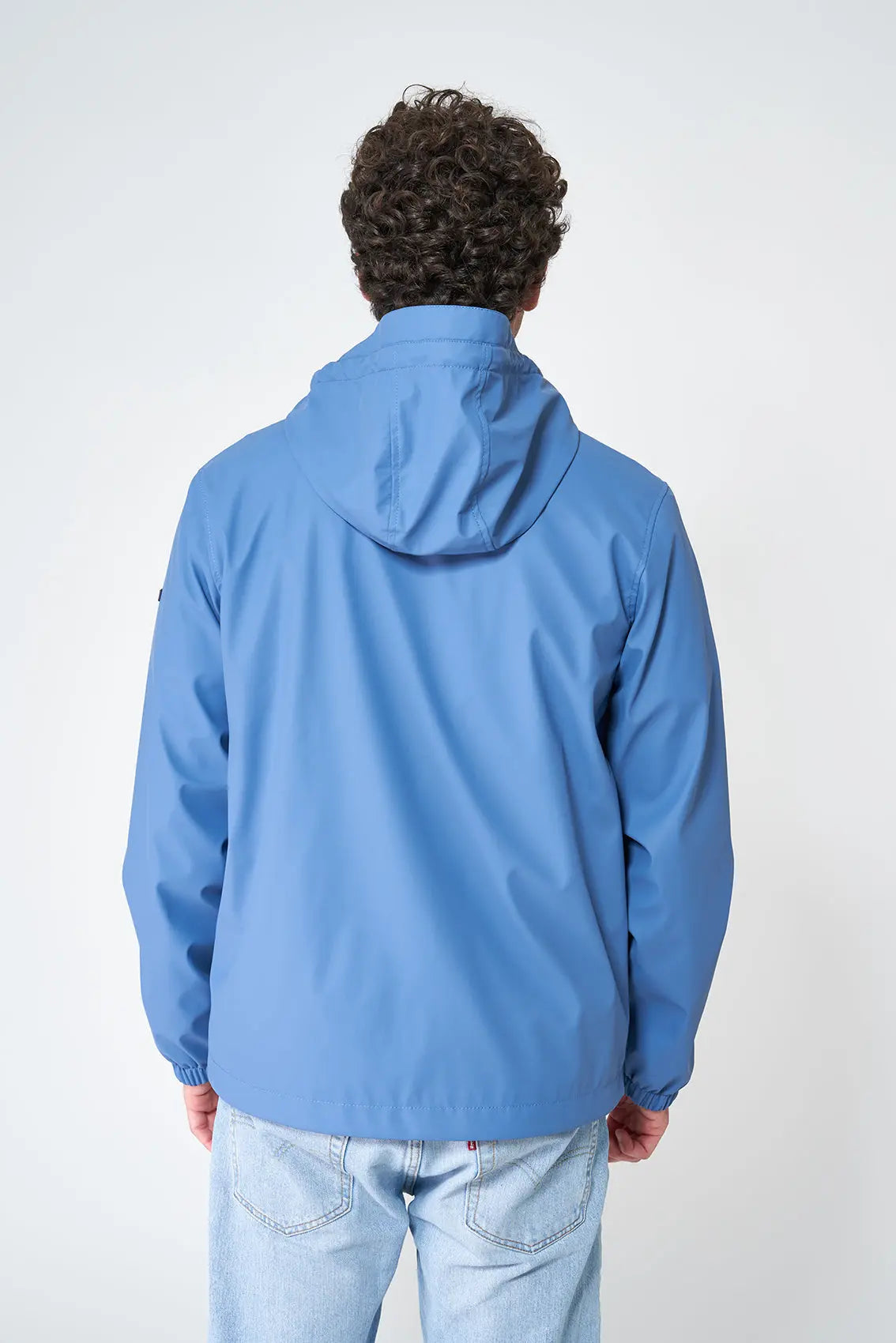 Batela Men's Raincoat with Striped Lining BH Blue